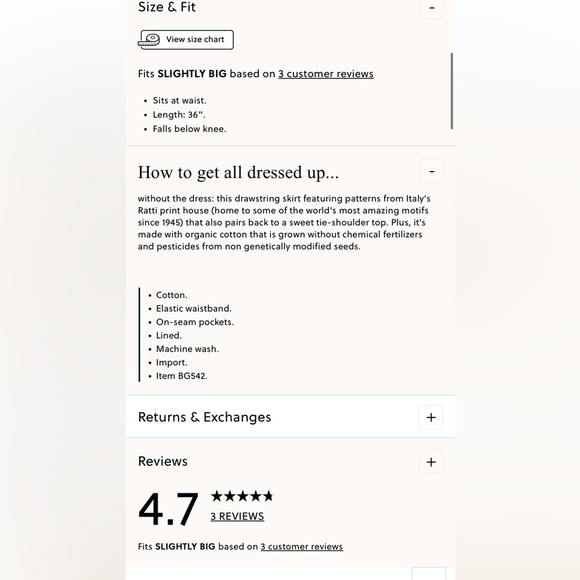 J.Crew Collection pull on skirt in Ratti pacific Paisley NWOT - Picture 10 of 11